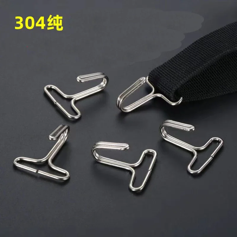 Automotive seat cushion large 304 pure stainless steel metal hook reinforced thick hook retainer double chair