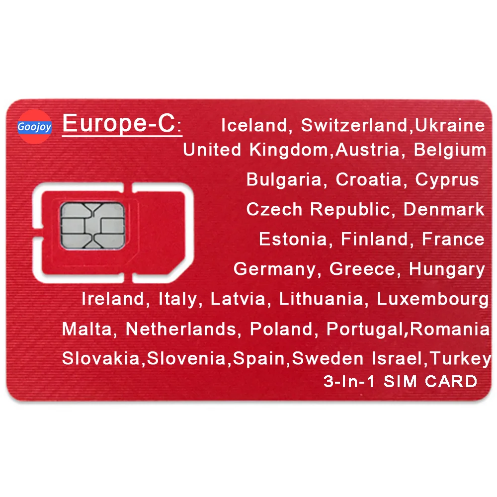 Europe Sim Card Support Switzerland,Turkey; EU SIM CARD