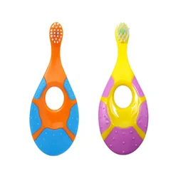 Kids' Soft Bristle BPA - Free Toddler Training Toothbrush (2 - Pack) (Orange)
