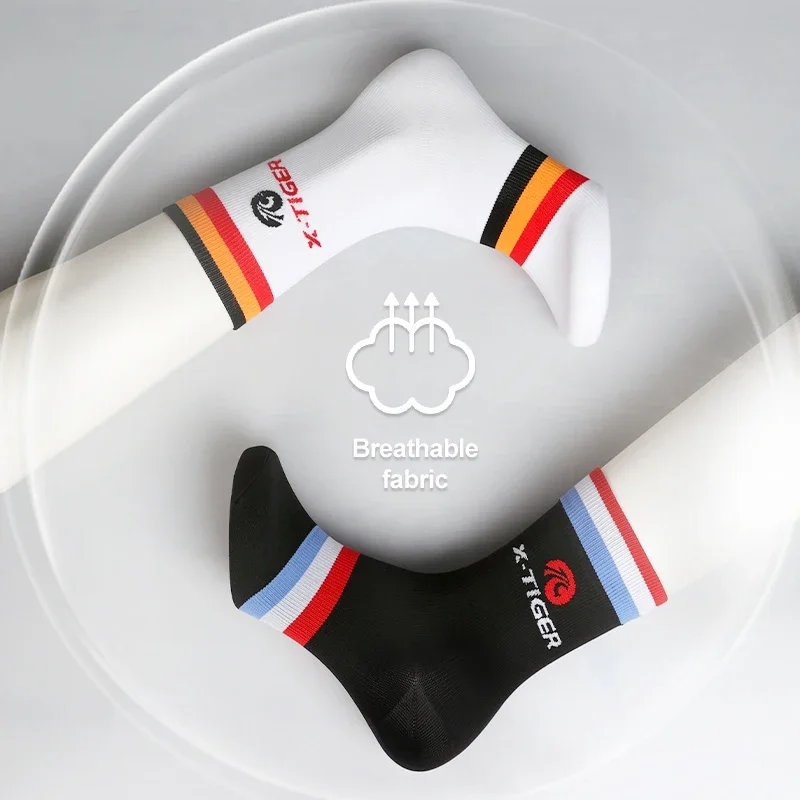 X-TIGER Cycling Socks Breathable Quick-drying Road Bicycle Socks Outdoor Sports Wear-resistant Professional Cycling Sports