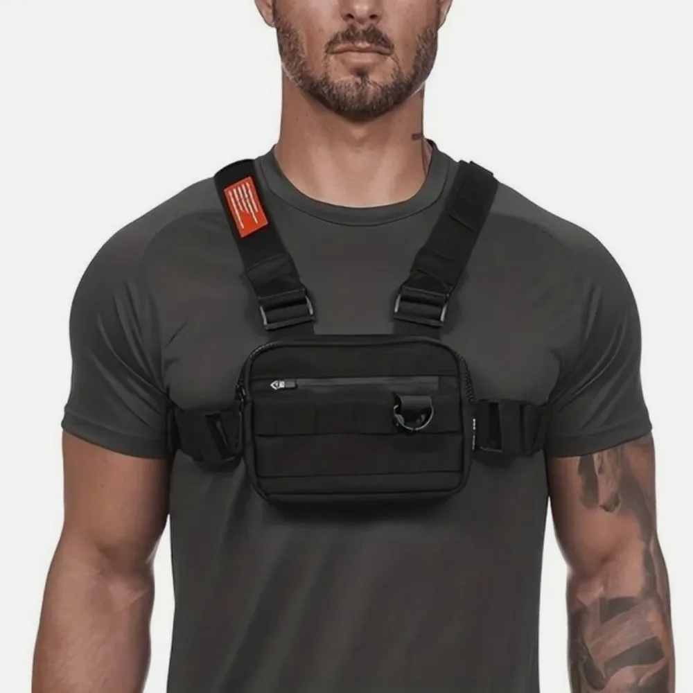 

Oxford Chest Front Pack Pouch Fashion Waterproof Wear Resistant Vest Carry Waist Bag Chest Bag