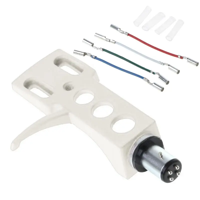 4 Pin Turntable Headshell Mount Universal Phono Cartridge Replacement Phonograph for Head Holder Stylus Lead Wire Replace turntable stylus needle portable phonograph vinyl record pickup vinyl pickup turntable parts phonograph cartridge adjustment tool turntable setup tool turntable cable leads