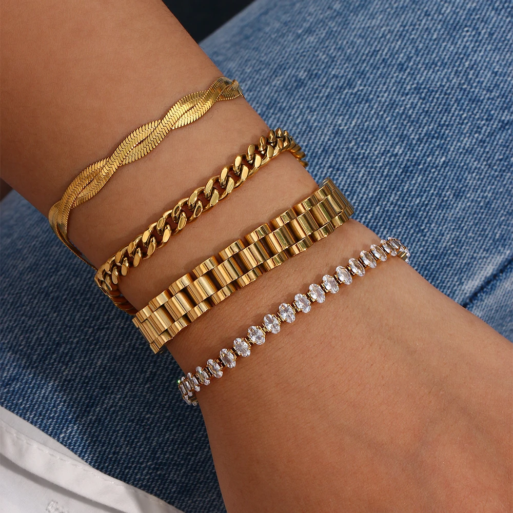 Miniamlist-Mannen-Armband-Gouden-Sieraden-Street-Style-Rvs-316l-18K ...