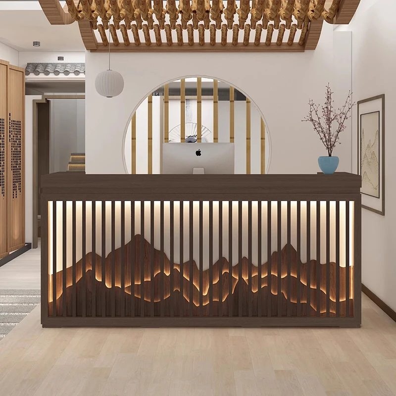 

Consable Cashier Reception Desk Modern Spa Coffee Shop Reception Desk Vanity Escrivaninha Para Quarto Office Furniture WJ25XP