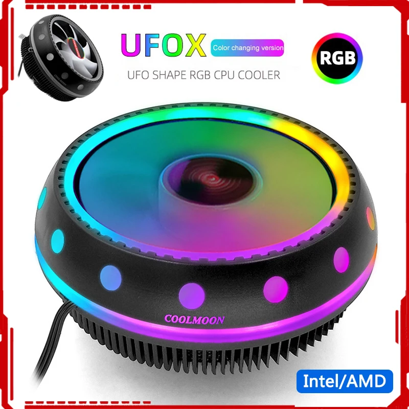 Кулер для процессора с эффективной системой охлаждения кулер ШИМ 3 Pin RGB Intel LGA 1150