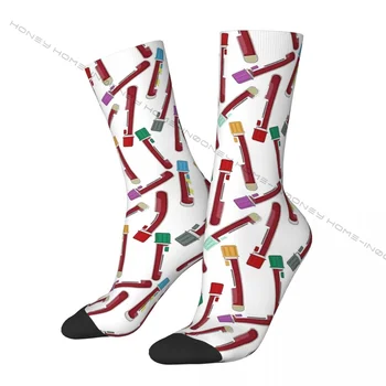 Men's Socks Laboratory Blood Work Test Tube Pattern Vintage Harajuku Chemistry Novelty Crew Crazy Sock Gift Pattern Printed