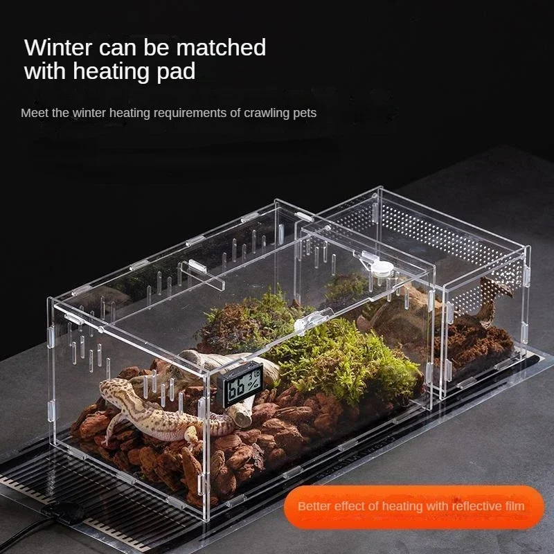 温室・飼育ケース Reptile breading cage 8 Compartment Ventilated Breeding Box With Heating Pad 8-Box