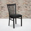 Heavy Duty Metal Dining Chair Ladder Back Design Foam Padded Seat Restaurant Café Kitchen Use 3