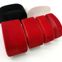 5 yards 6-50mm Velvet Ribbon Black White Red Wedding Party Decoration Handmade  Gift Wrapping Hair Bowknot DIY