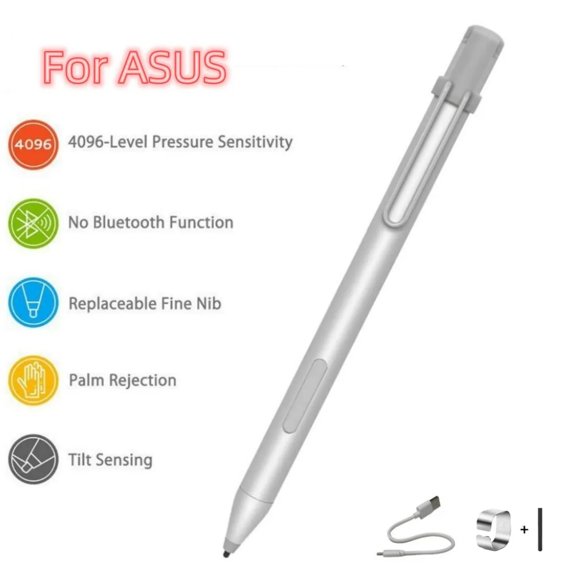 4096 Stylus Pen ASUS Tablet ZenBook Flip Pen Touch No Bluetooth USB