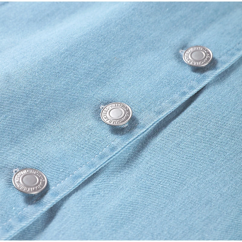 Sommer Neue frauen Ärmellose Denim Revers Maxi Kleider Mit Lange-Taste Trendy Waschen Blau Slim Fit Kleid Weibliche Elegante kleidung – Detail 7
