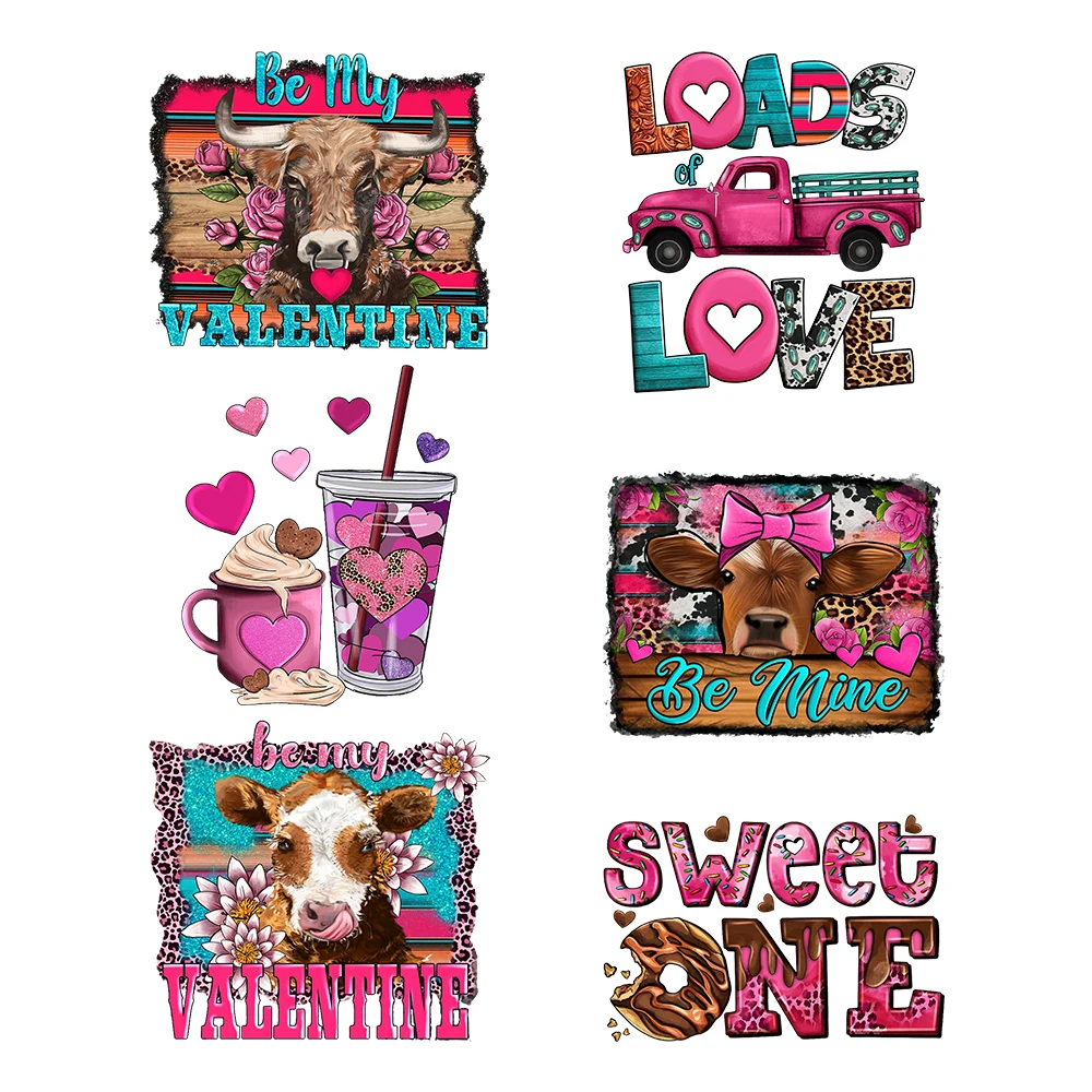 Thermo Sticker Transfers Tshirts Patches Valentine's Ironon