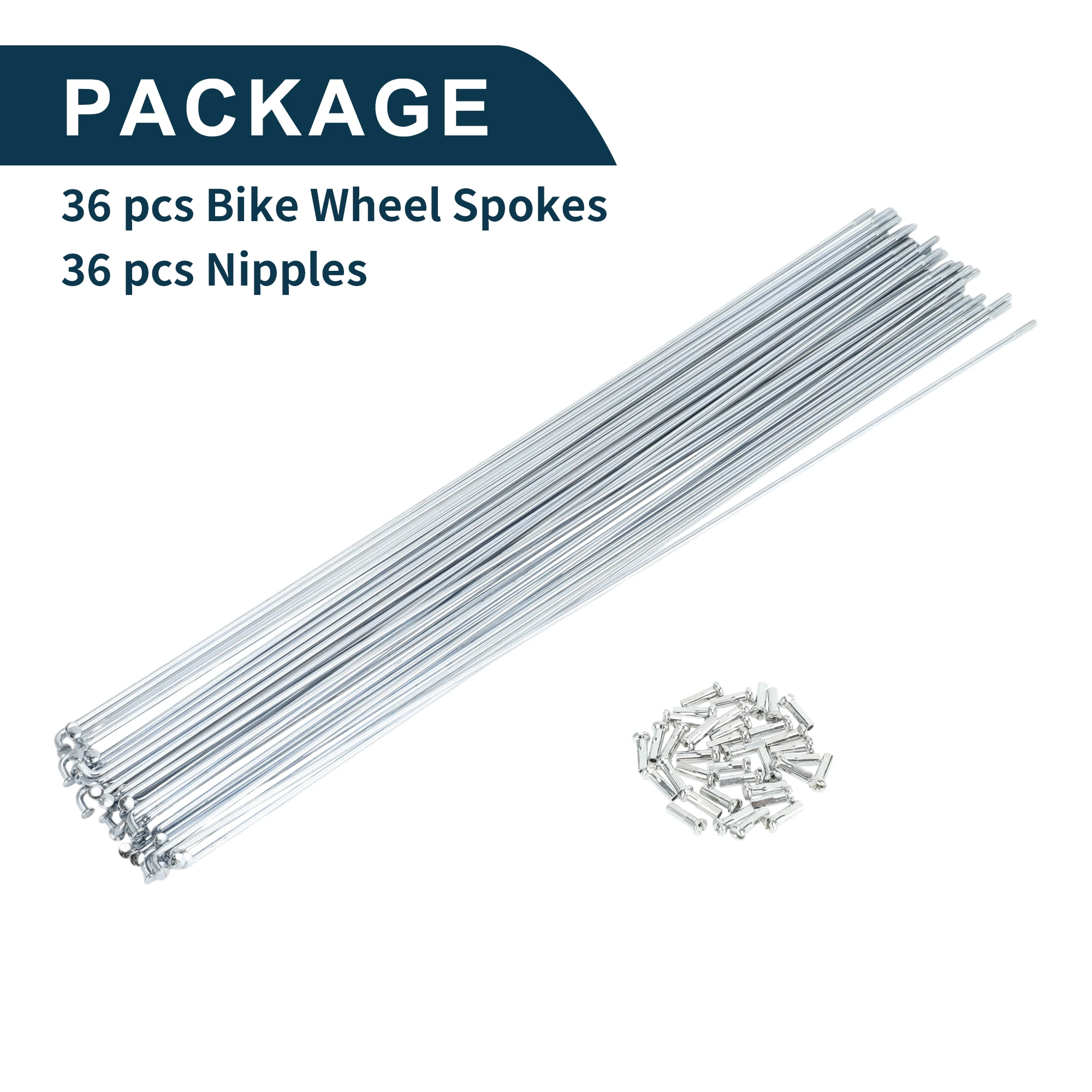 X autohaux Fahrradspeichen, Fahrrad-Radspeichen, 14 G, 273 mm, 277 mm, 283 mm, 287 mm, 291 mm, 295 mm, 299 mm, 305 mm Länge, Kohlenstoffstahl verzinkt – Detail 4
