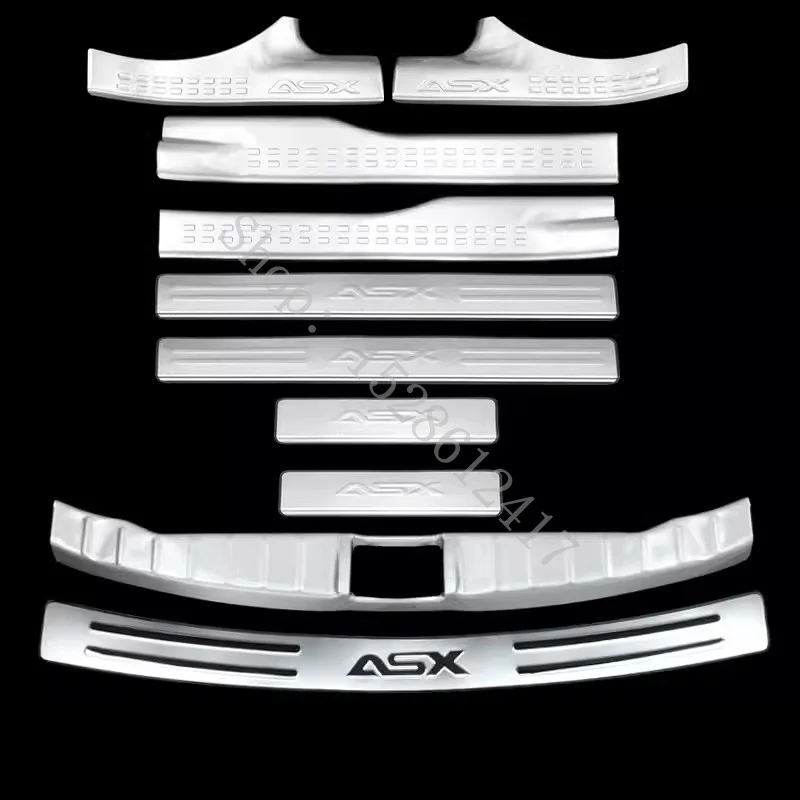 

car accessories For Mitsubishi ASX 2013 2014-2018 Door sill scuff plates Rear Bumper Protector Sill Trunk Tread Plate Trim