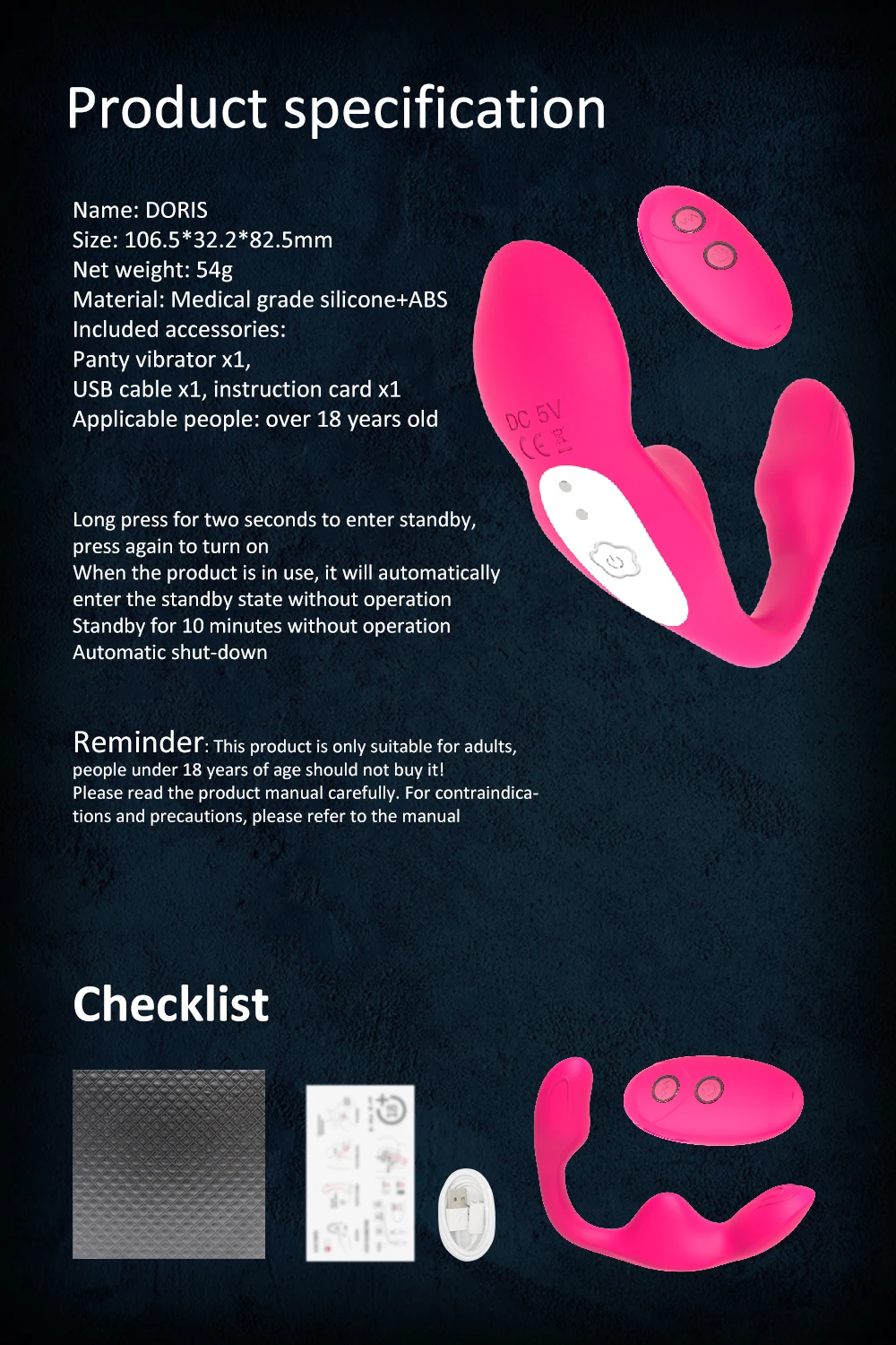 Wearable Vibrator Panties With Remote Clitoris Stimulator_voghion.com