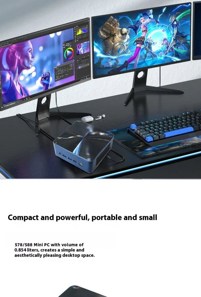 SZBOX Ryzen 7 7840HS/8845HS Mini PC DDR5 5600 MHz 32 GB 1 TB