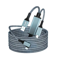 Link Cable 5M VR Headset Data Cable 2A Fast Charging 5Gbps High Speed Data Transfer USB 3.2 GEN1 Cable for Meta/Oculus Quest 3