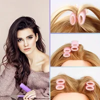 4 pinces à cheveux rondes élégantes, racines de cheveux colorées améliorent un bigoudi moelleux, rehausseur de coiffure instantané 3