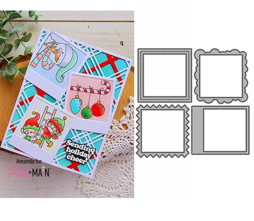 

2023 новые металлические Вырубные штампы форма квадратная рамка для скрапбукинга бумаги рукоделия Нож Форма лезвие Дырокол трафареты штамп