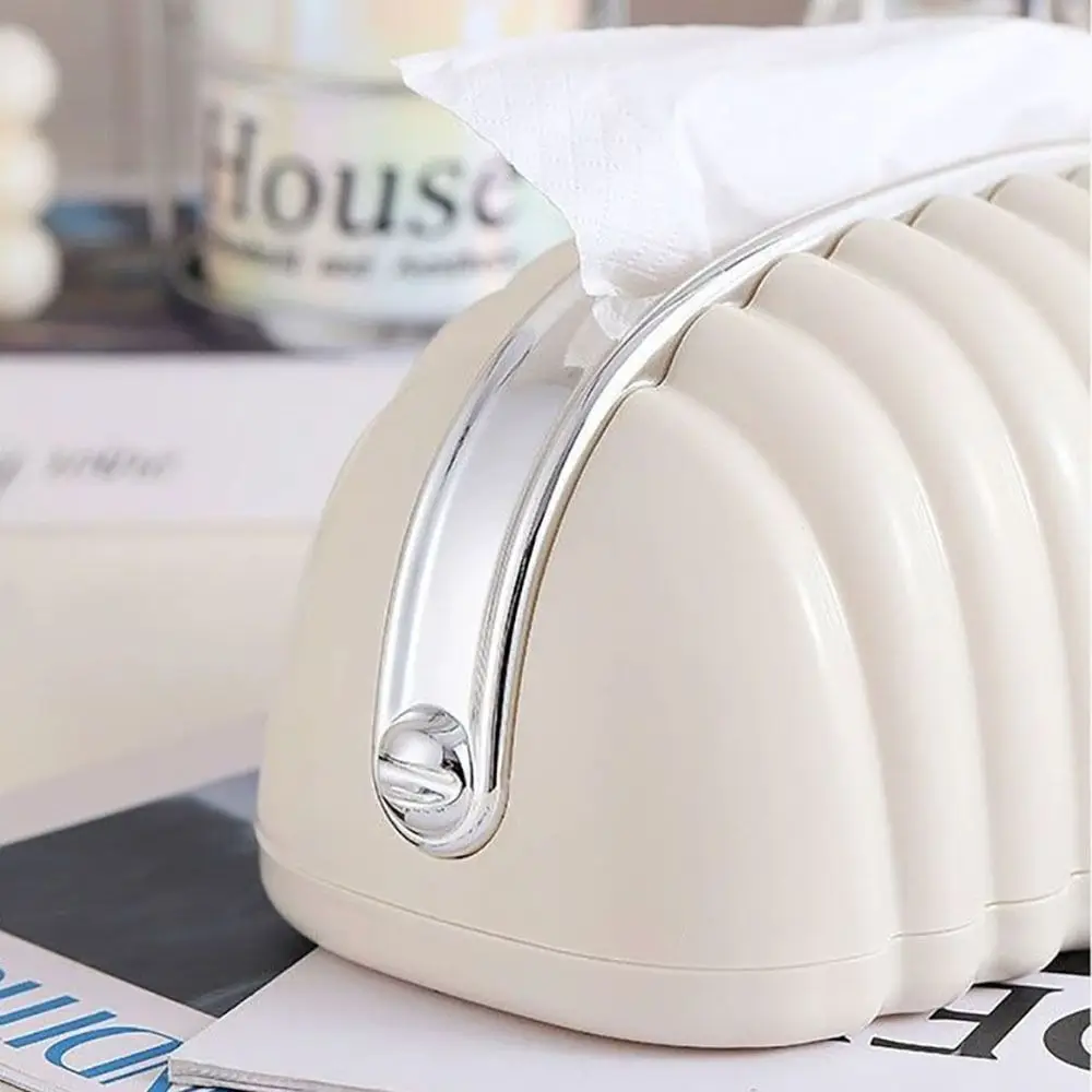 Tissue Box Simple Irregular Cloud Shape With Spring Inside Home Living Room Shell Spring Paper Box Holder