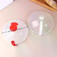 Couvercle anti-éclaboussures pour micro-ondes, résistant aux hautes températures, couvercle de protection transparent pour micro-ondes, couvercle de chauffage des aliments avec ouverture pour la vapeur et poignée 5