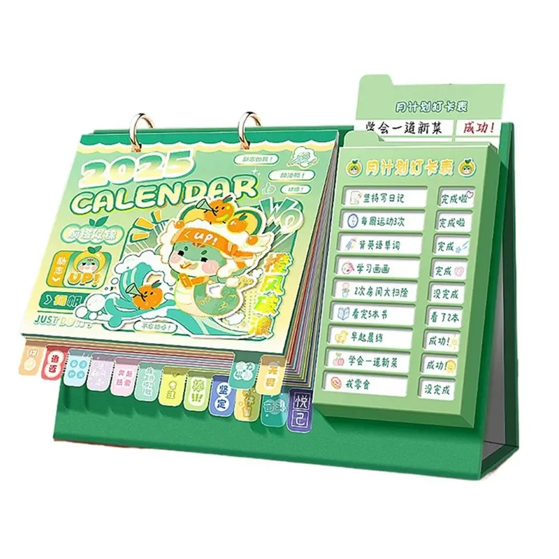 A13U Desk Calendar Year Of The Snake Tabletop Flipes Monthly Calendar Schedules Planner With Labels For Kids Planning