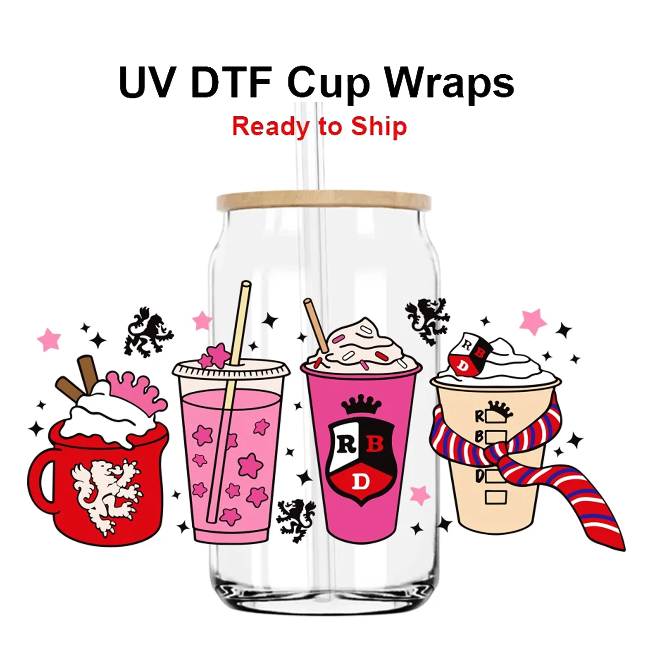 

UV DTF Transfer Stickers Waterproof Sticker Label Transfers For Cups Wraps Custom Printing Wholesale Label Supplier