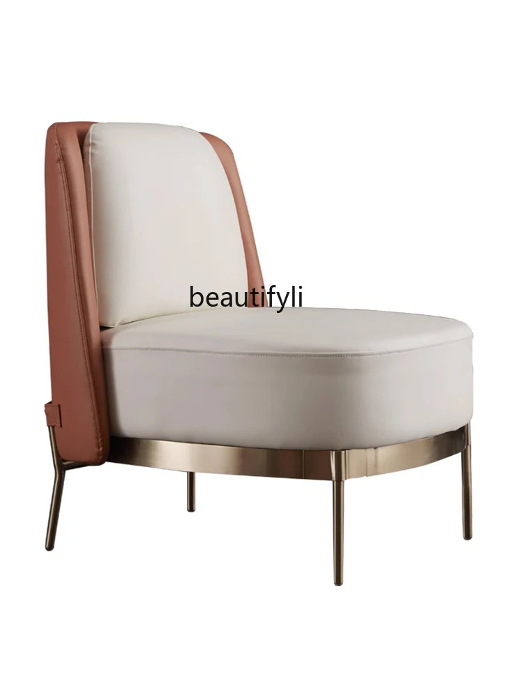 

Italian Single-Seat Sofa Chair Fabric Negotiation Cafe Designer Leisure Chair