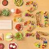 Fillable Number Charcuterie Tray Wooden Food Tray 2025 Number Set Grad Decorations Snack Trays Graduation Party Supplies Cake 4