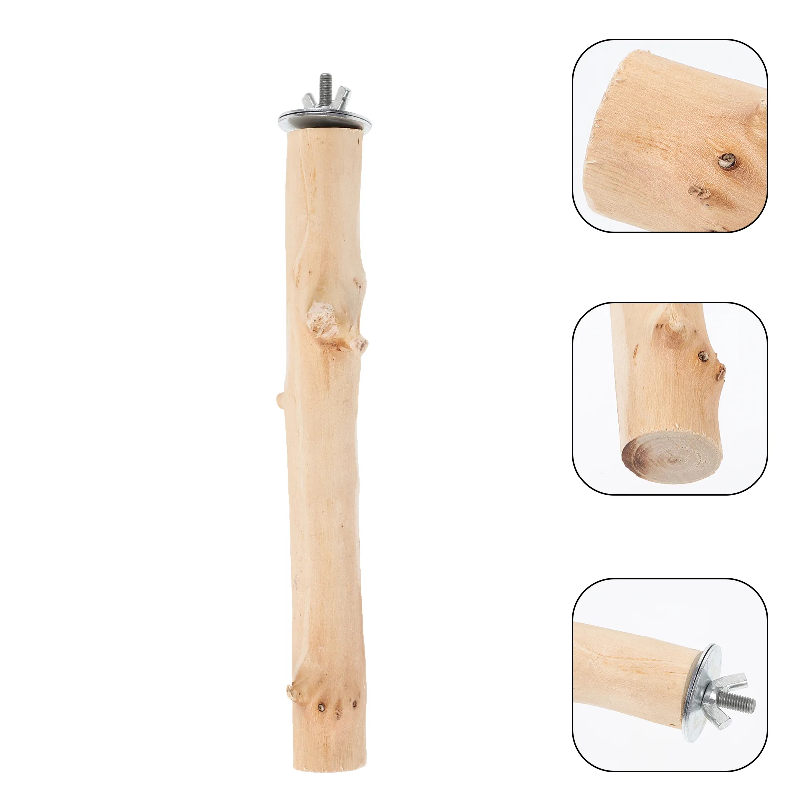 

Parrot Standing Pole Sea Bass Stick Play Log Rods Wooden Bird Cage Perch Parakeet Toy