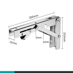 Set of 2 Heavy Duty Folding Triangle Shelf Brackets for Space - Saving Wall Mounted Table or Desk (12 inch)