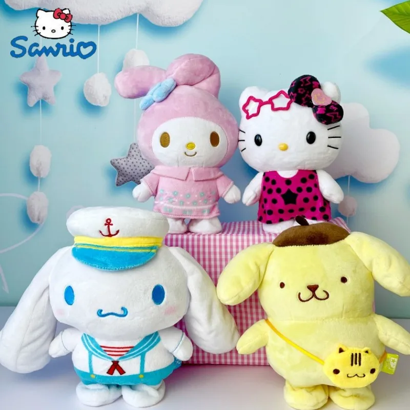 

Hello Kitty Sanrio Cute Kuromi Cinnamoroll My Melody Electric Plush Sound Toys Kawaii Anime Figure Holiday Birthday Gifts Toys