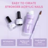Saviland 120ML Monomer Acrylic Nail Liquid with Dehydrator and Non-acid PH Bond for Acrylic Powder Nails Extension Nail Brush 2