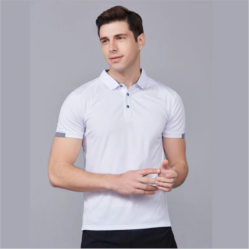 Quick Drying Short Sleeved Polo Shirt Golf Company Group Brand Breathable Fitness Lapel Sports Short Sleeved 8-Color Large