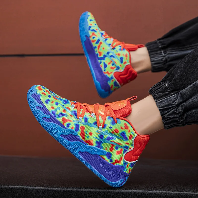 Luxury Brand Basketball Shoes Men Women Basketball Sneakers Designer Training Sneaker High Top Men Non-slip Sports Boots Man
