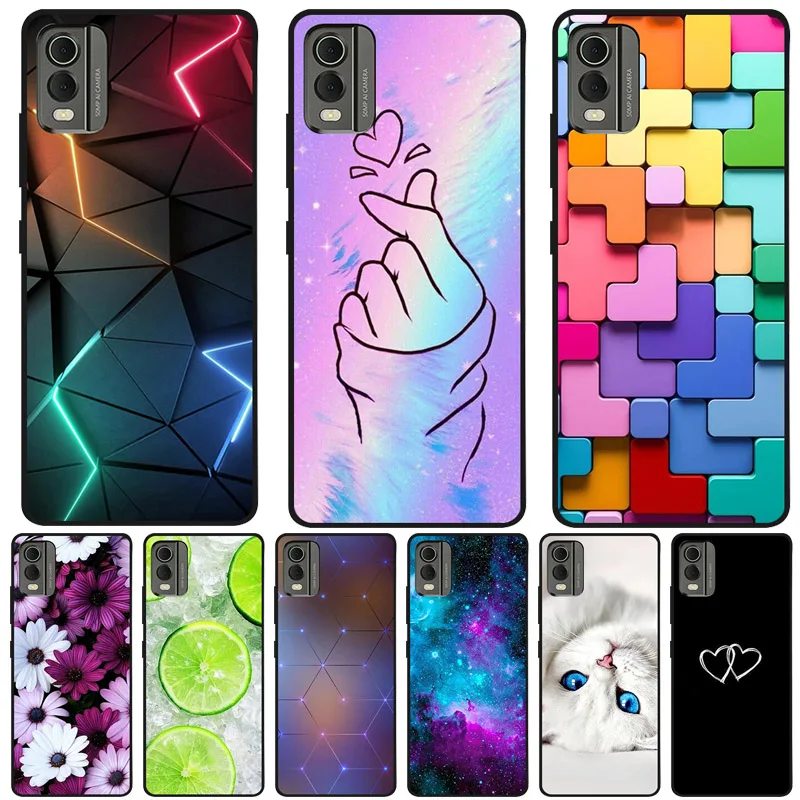 Cute Cartoon Shockproof Soft Silicone Back Cover, Painted TPU Case