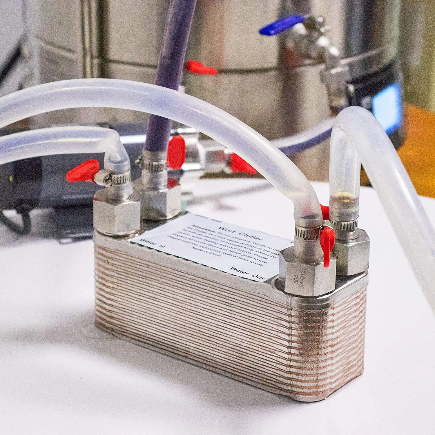 20/30/40 Plates Heat Exchanger Wort Chiller, Stainless Steel