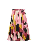 2025 Women Summer MIDI Skirts Fashion Print Side Zipper Female ELegant Street Skirt Clothing - Image 4