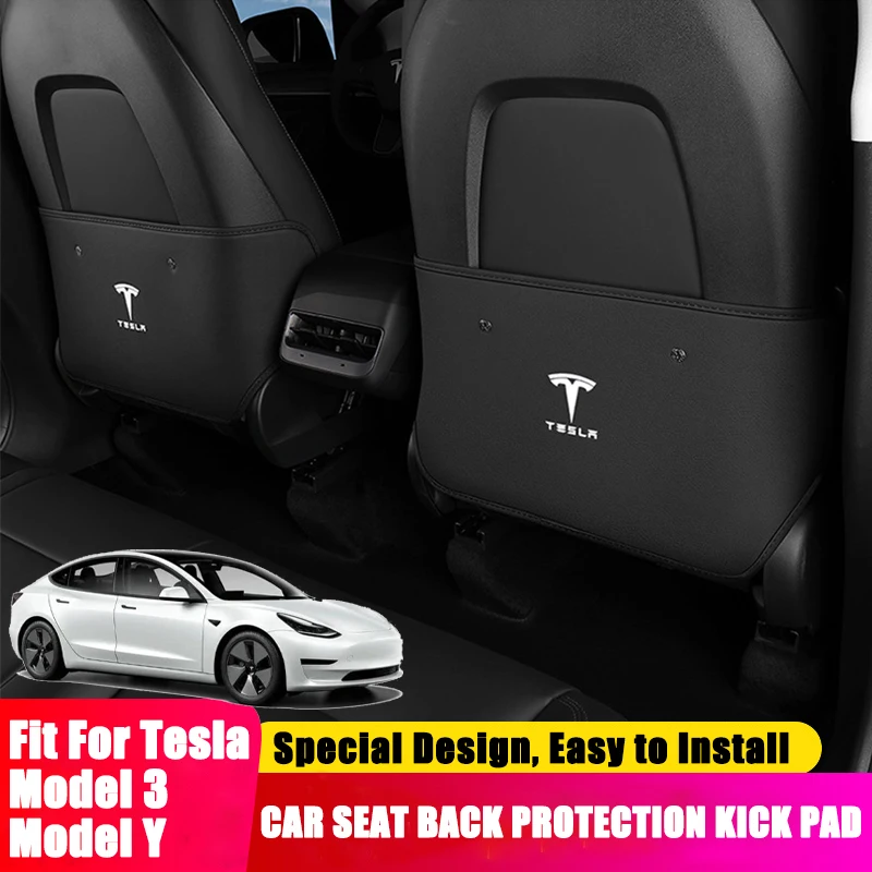 

Car Seat Back Protection for Tesla Model 3 Model Y Kick Pad Seat Back Protector Cover Anti Kick Mat Anti Dirty Model Accessories