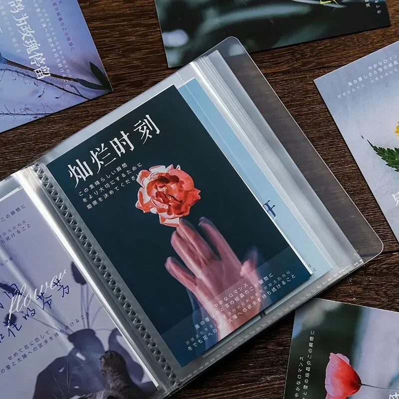40pcs/book A6 Photo Storage Book Storage Booklet Simple Large-Capacity Waterproof Photo Album Book High Quality PP Material