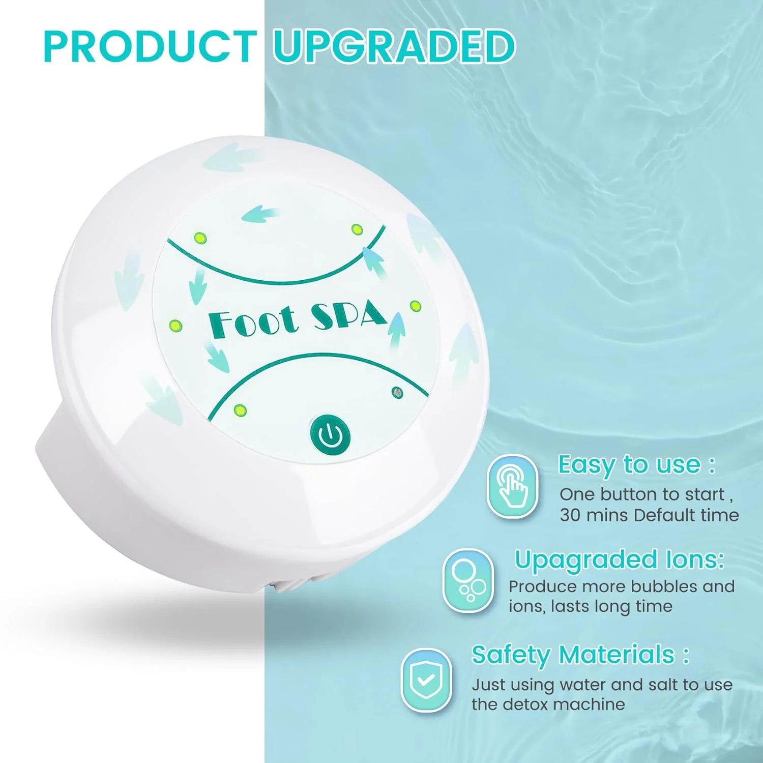 Ionic Detox Footspa Bath Machine With Basin Mini Foot Bath Detox Health Therapy Clean Vibration Arrays Aqua Promote Good Health