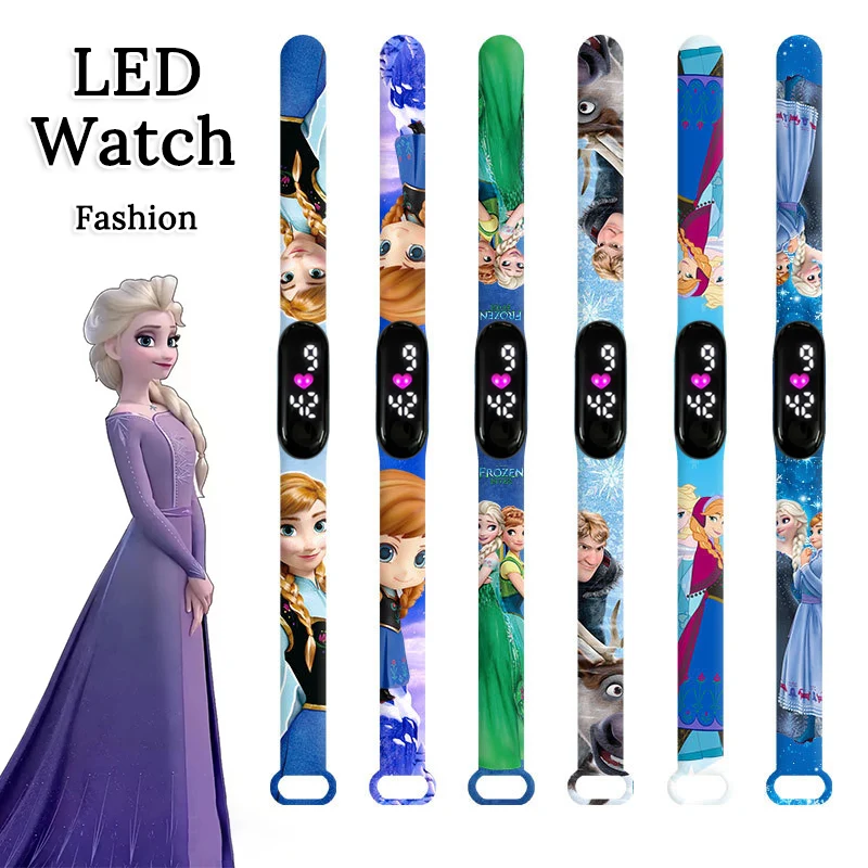 Princess Elsa Girls Watches Women Sport Wristband Bracciale Colorful Children Watch Waterproof Montre Femme Relogio