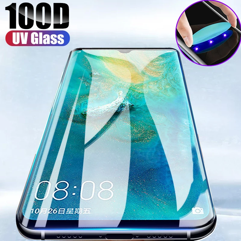 

UV Screen Protector For Vivo Nex 3 Liquid Curved Full Glue Tempered Glass For Vivo Nex3 Nex 3 Clear Transparent Film