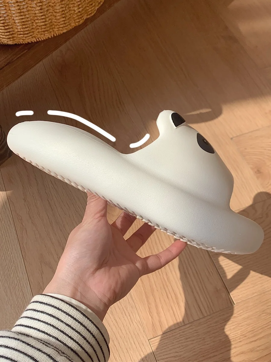Couple EVA Thick Sole Cute Panda Slippers Casual Home  Anti Slip Slippers For Men And Women Summer Beach Sandals Flip Flops 4