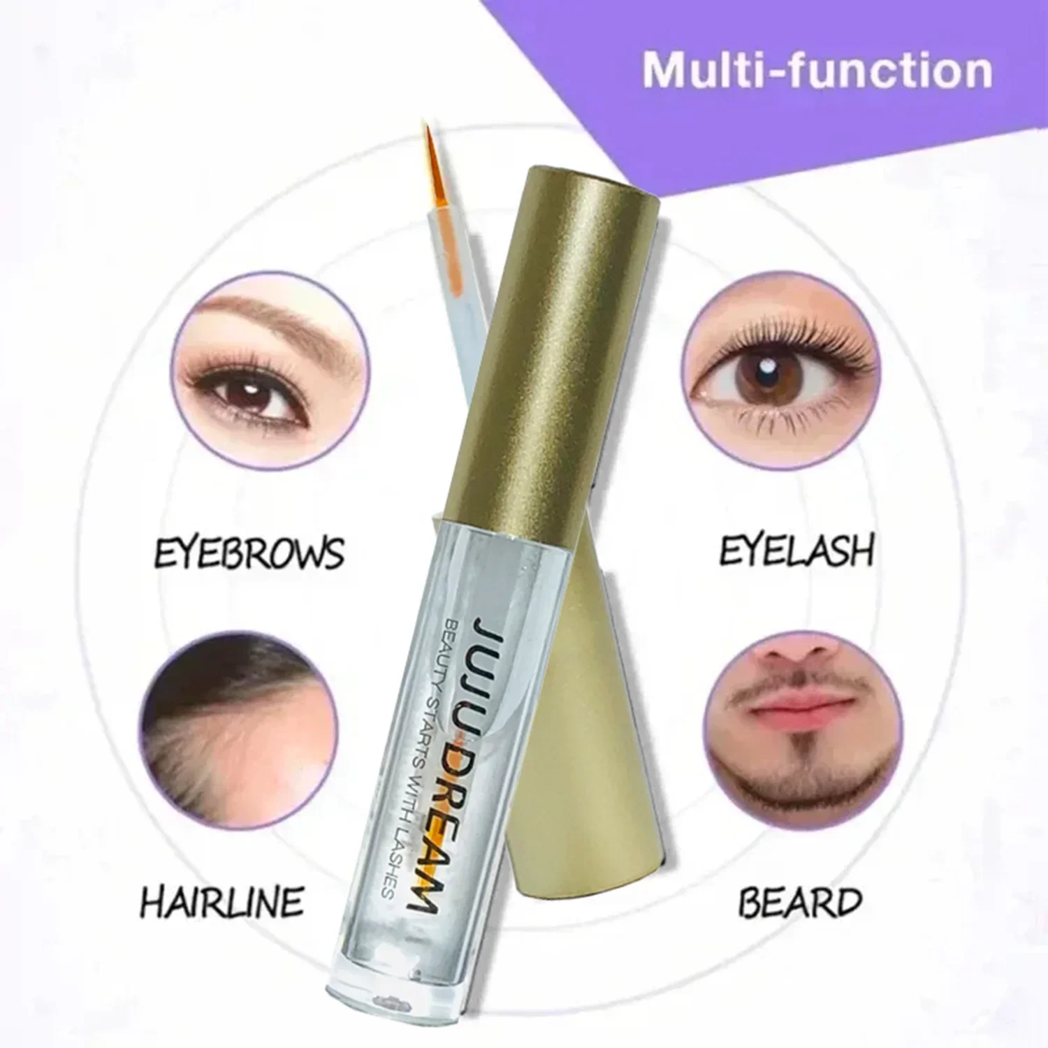 Eyelash Growth Serum Eyelash Growth Serum Fast Lengthening Curling Thickening Waterproof Long-Lasting Gentle Certified Unisex