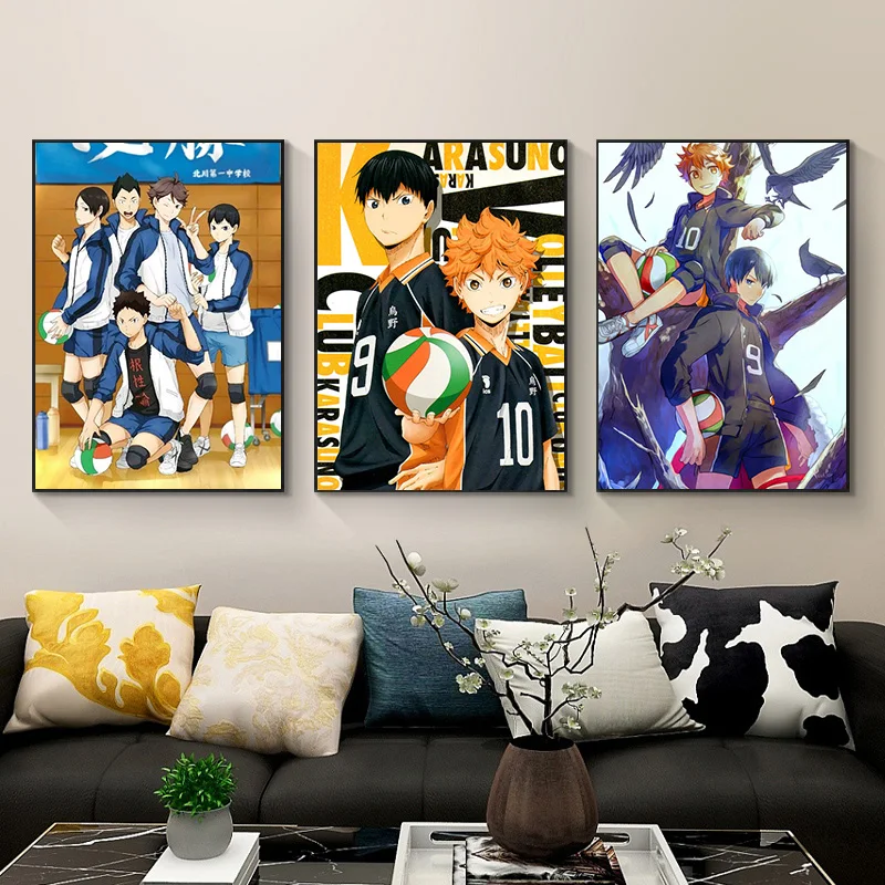 Aesthetic Anime Boy Manga Volleyball Acrylic Canvas Painting 8 