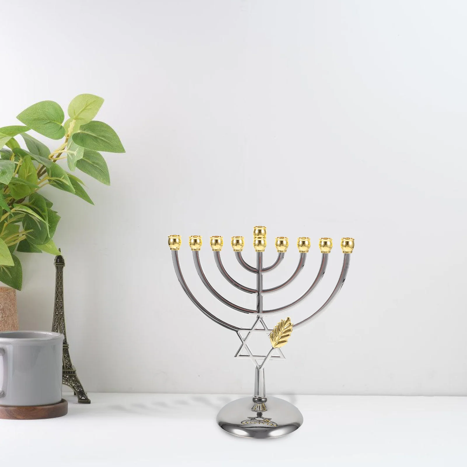 Candle holders menorah Jewish stand Hanukkah holders sticks party ornament simple candlestick home dining table candlesticks tealight