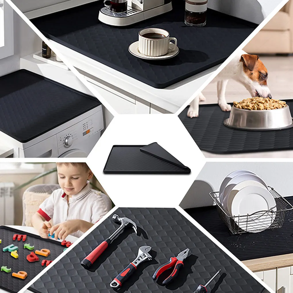 Durable Silicone Under-Sink Mat Waterproof Drip Tray Liner For Kitchen & Bathroom Cabinets  Easy-Clean Storage Solution 3