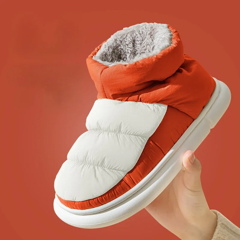 thumbnail image 2 of Botas cálidas de invierno para mujer, zapatos de tela de algodón para exteriores, impermeables, con plataforma, antideslizantes, esponjosas, botines para mujer, 2 of 5