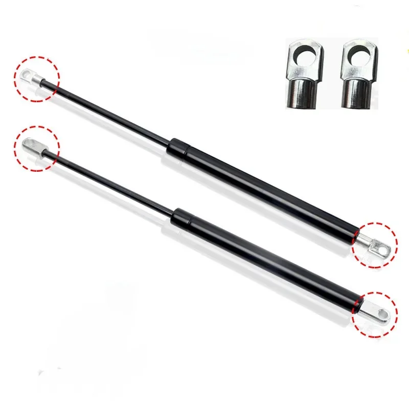 1PC 300N/67.5LB 강철 눈이 있는 8X18 가스 스트럿츠 충격 흡수 장치 가스 스프링 리프트는 쿠션형 주방 찬장 경첩을 지원합니다